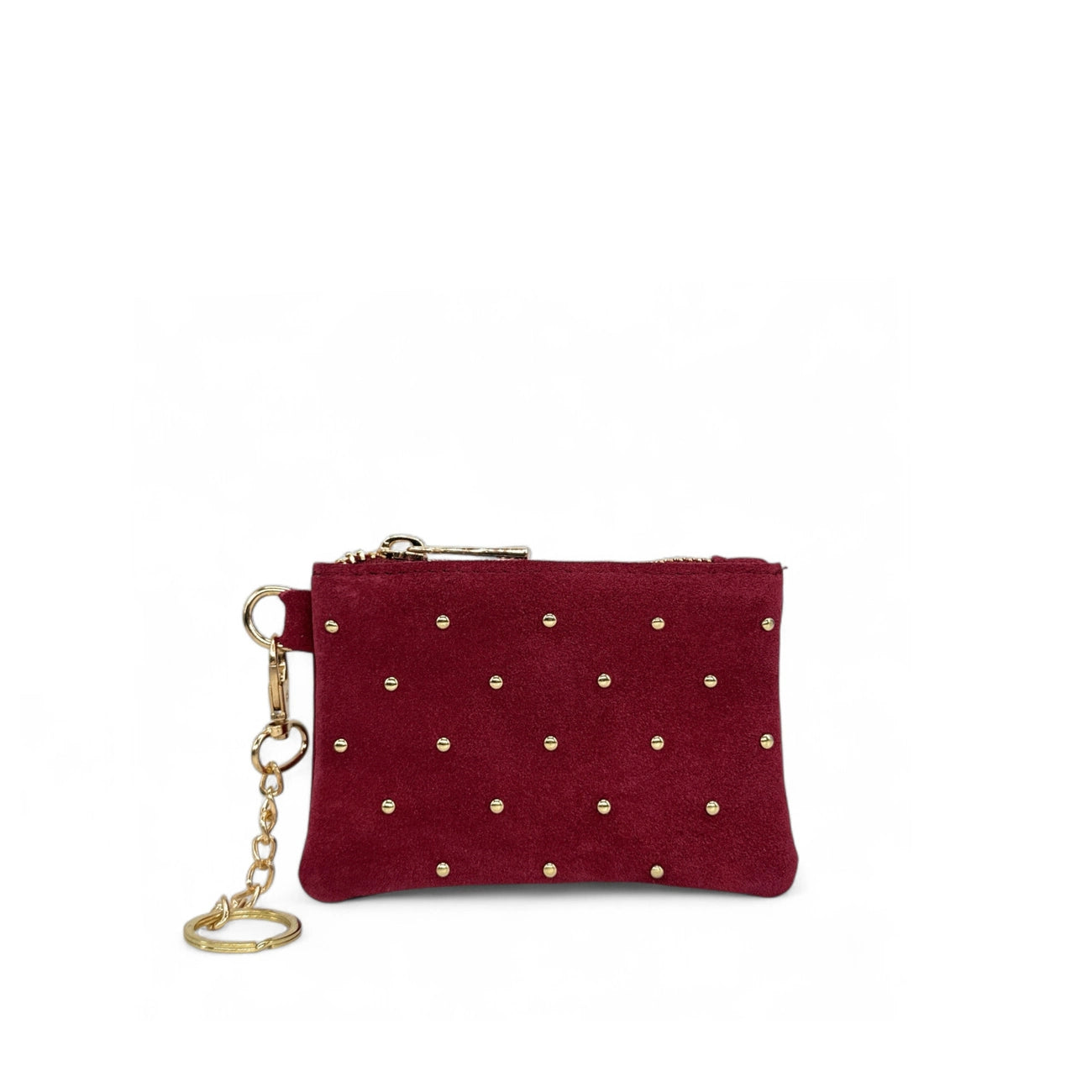 Portafoglio in pelle scamosciata TINY DOTS Rose polvere