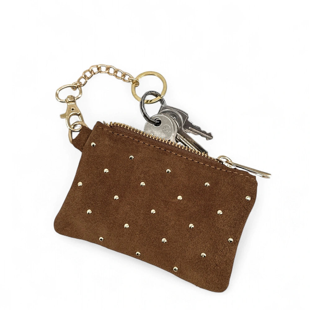 Suede wallet TINY DOTS Rose powder