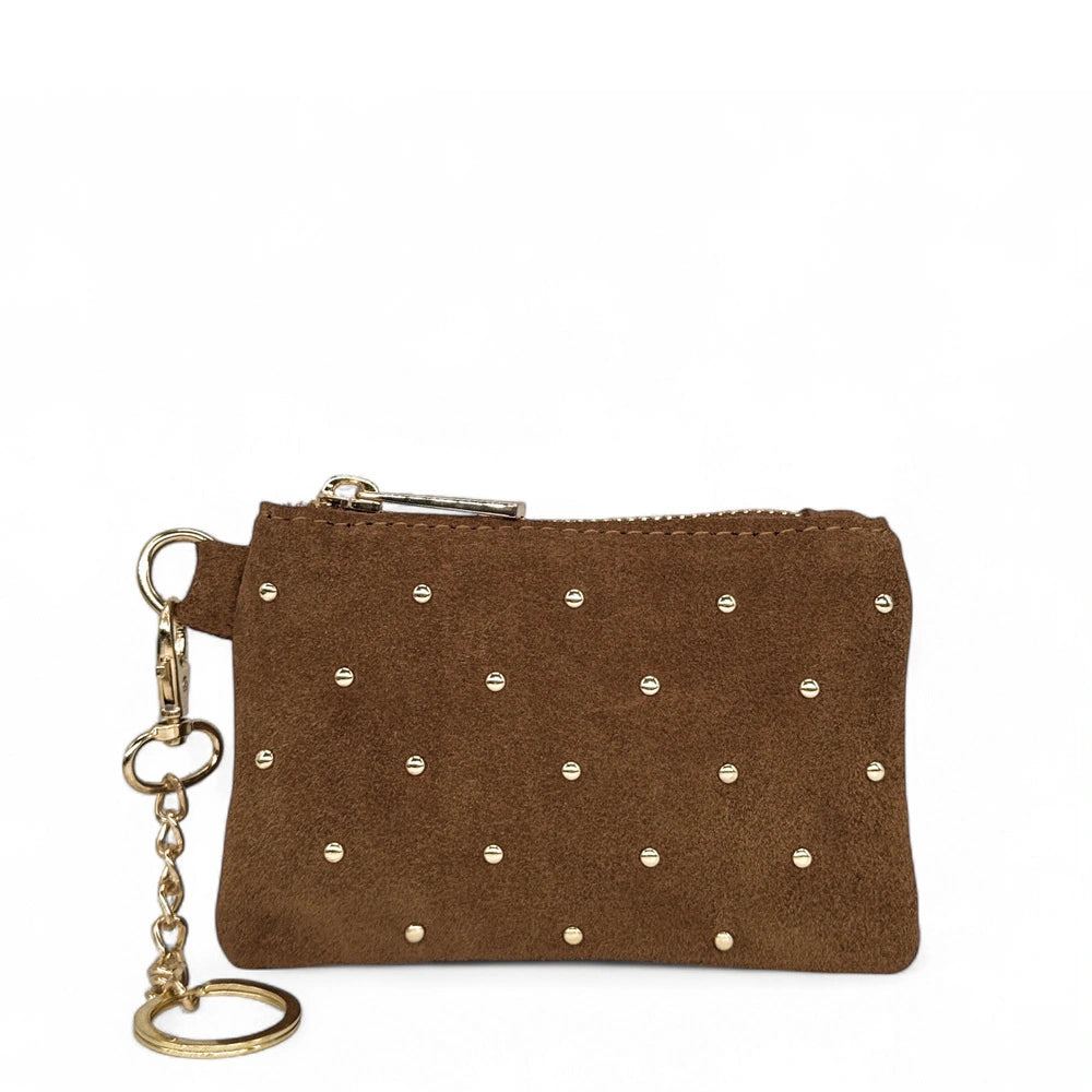 Billetera de gamuza TINY DOTS Rose polvo