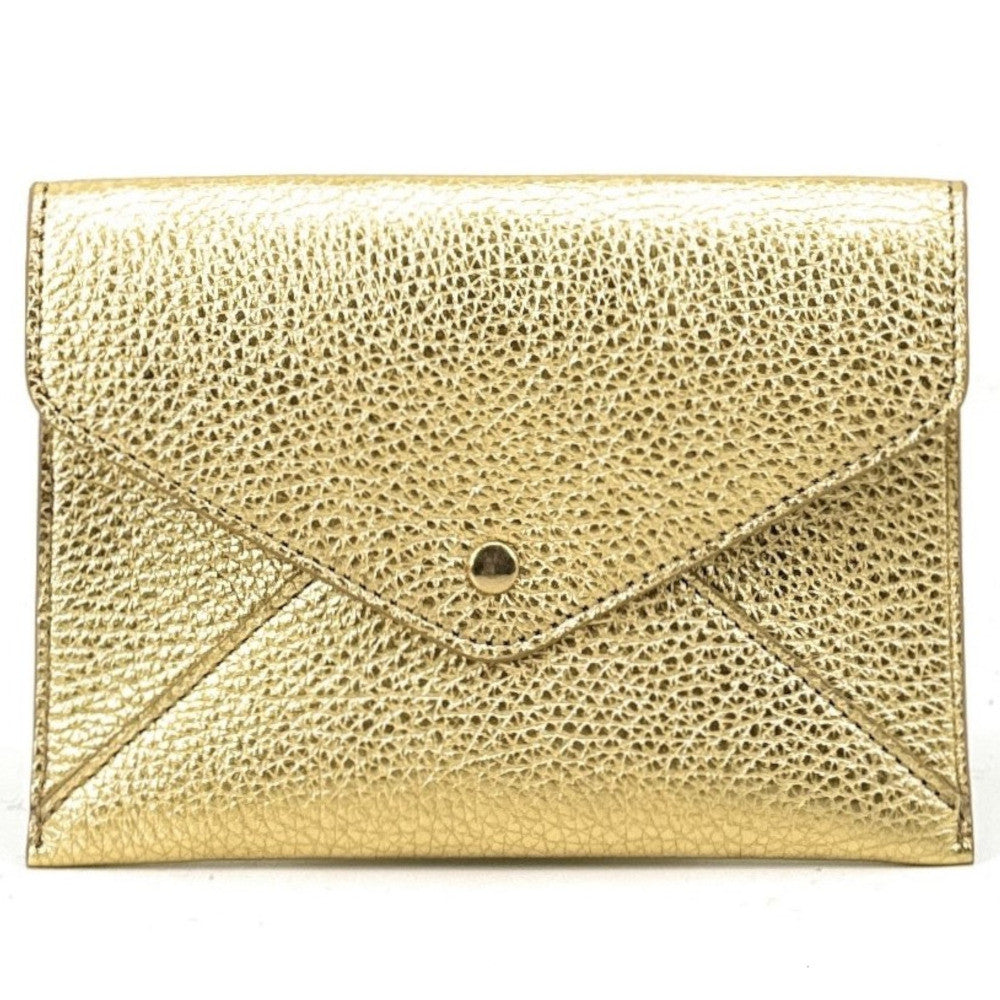 Porte-papiers en cuir irisé ROMY Or Or