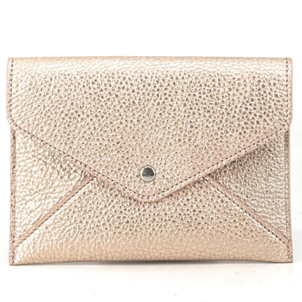 Porte-papiers en cuir irisé ROMY Rose gold Rose gold