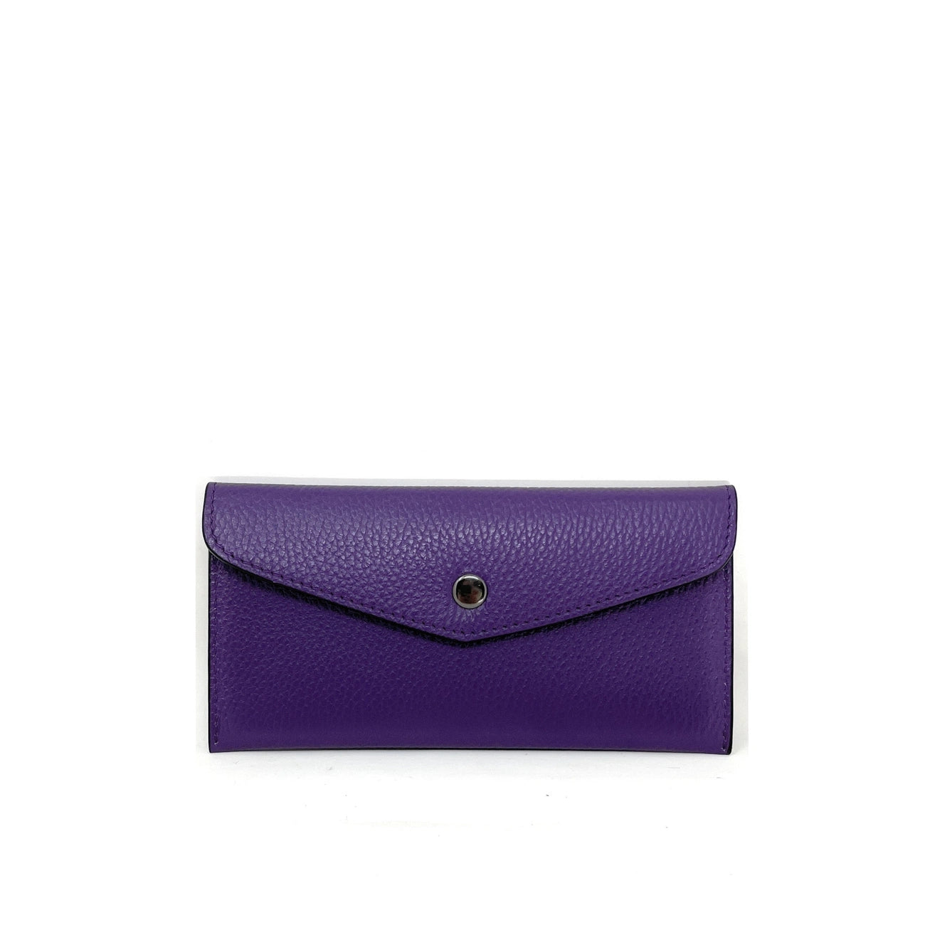 Pochette enveloppe en cuir grainé CLOE Violet