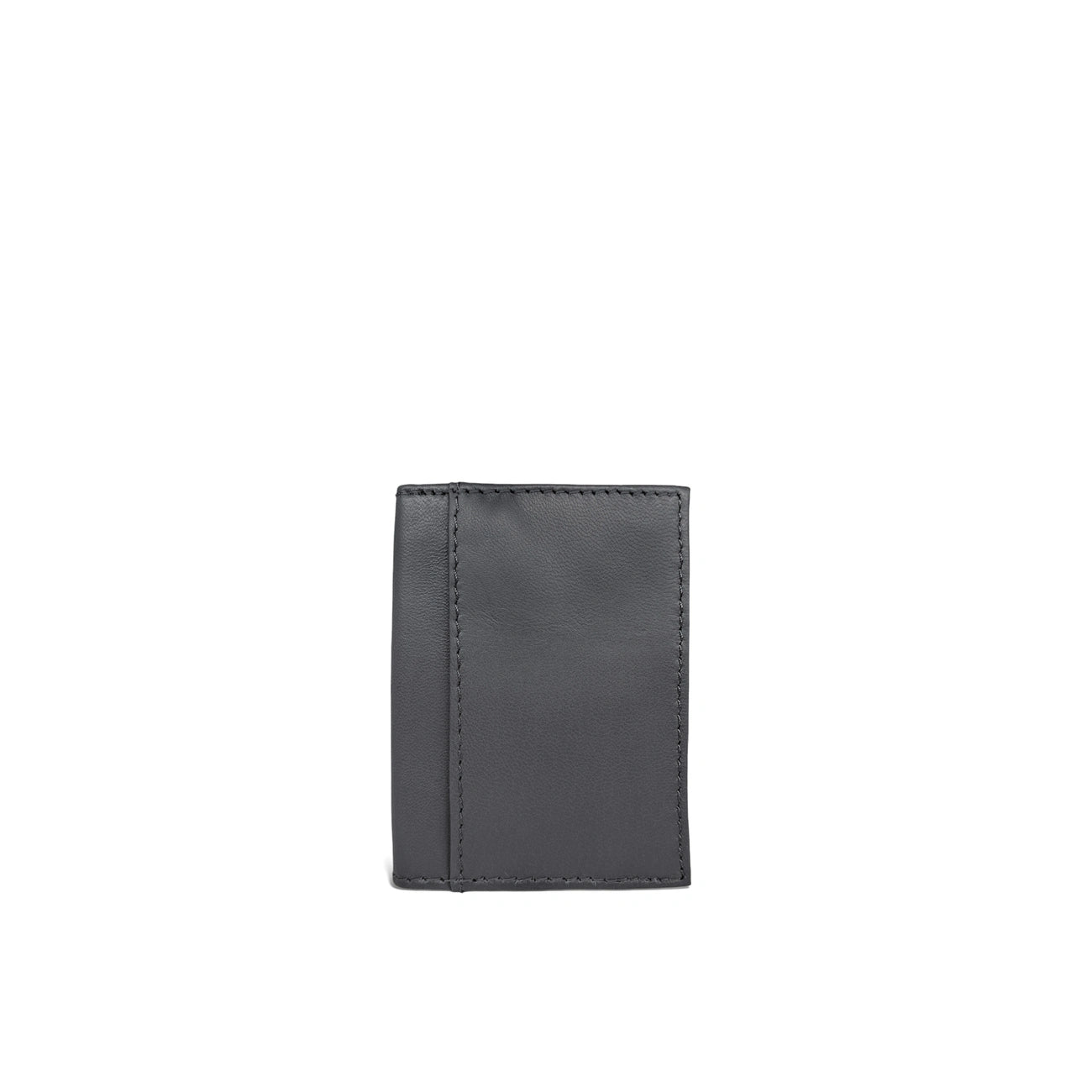 Porte-cartes en cuir lisse IMPRESSION Gris ardoise