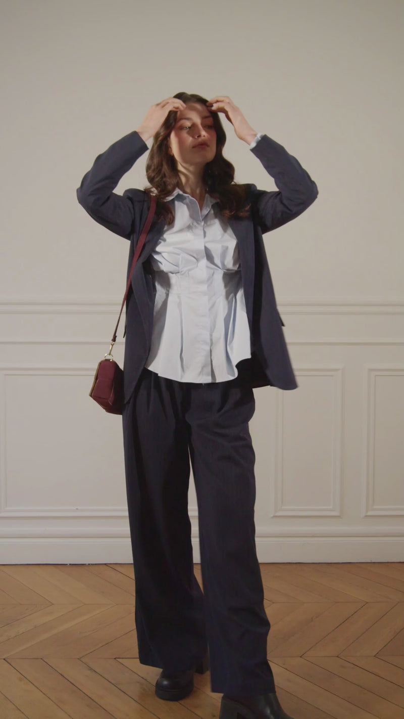 Elegant burgundy women's handbag