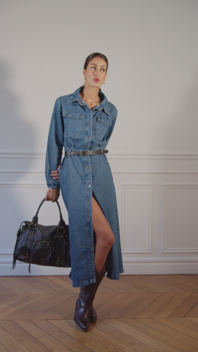 Glossy black iridescent Sandstorm bag