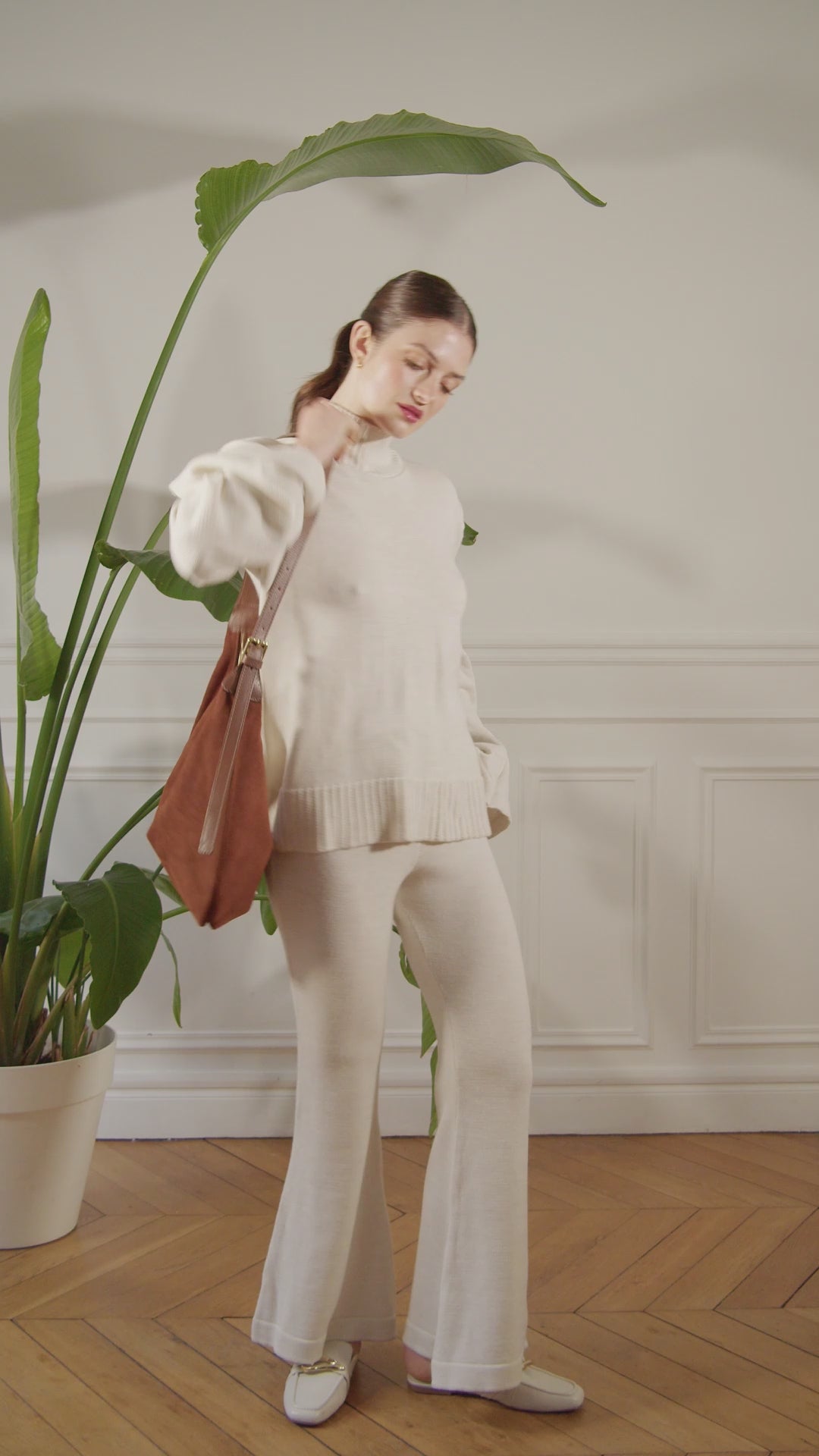 Charger la vidéo : Sac Hermione couleur cannelle femme