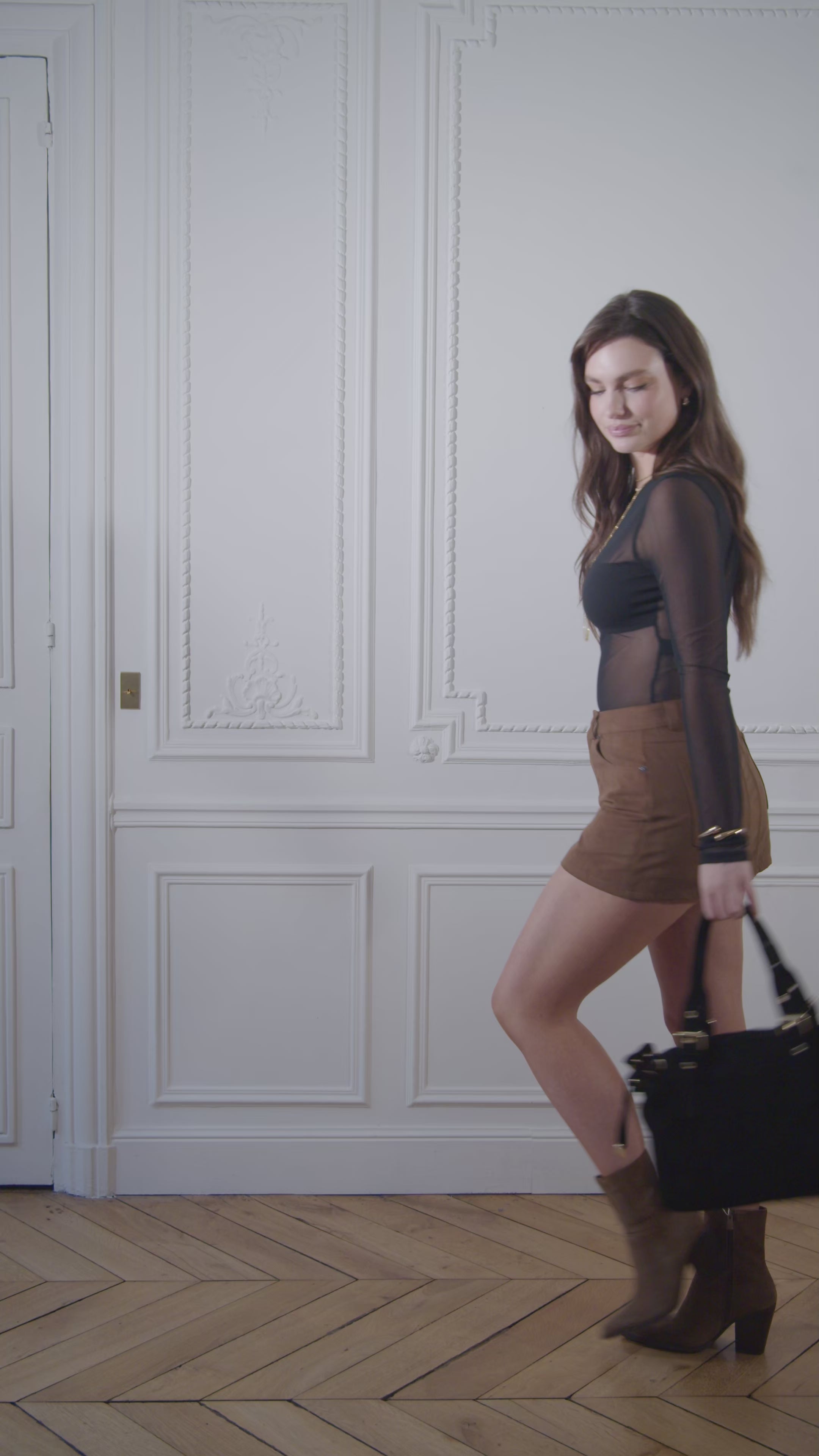 Cargar el video : Bolsa de bolos Daim PRINCESSE SUEDE SG Noir