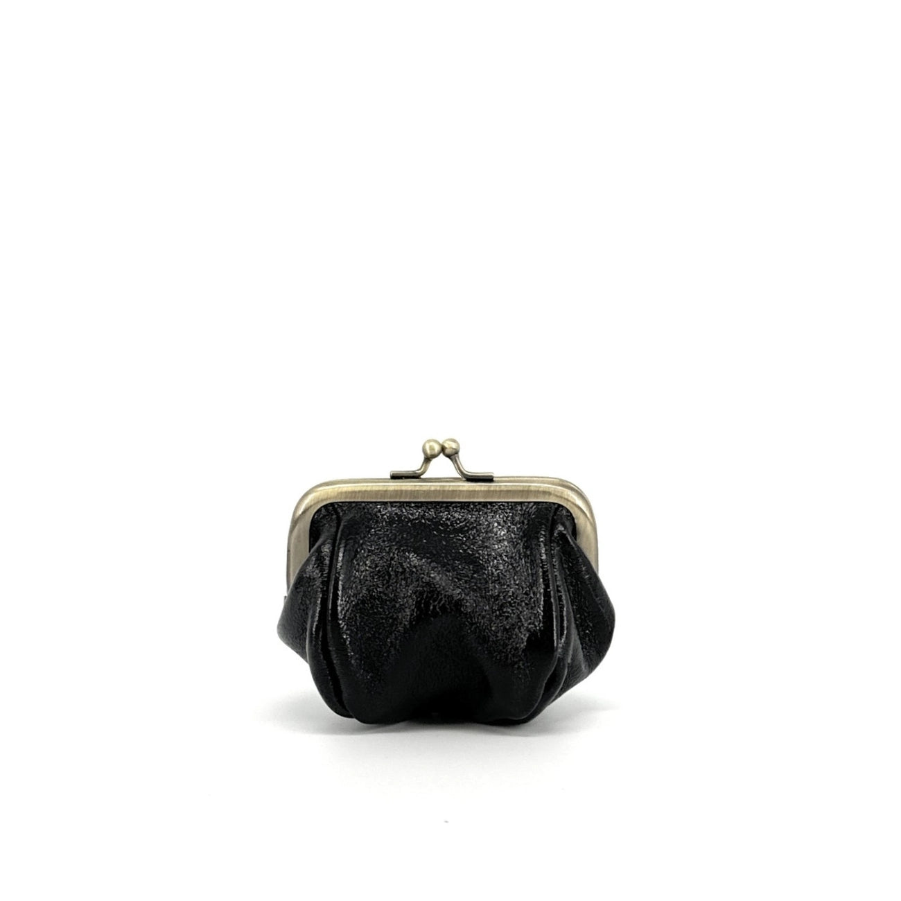 Clutch monedero en piel tornasolada REINETTE Negro tornasolado