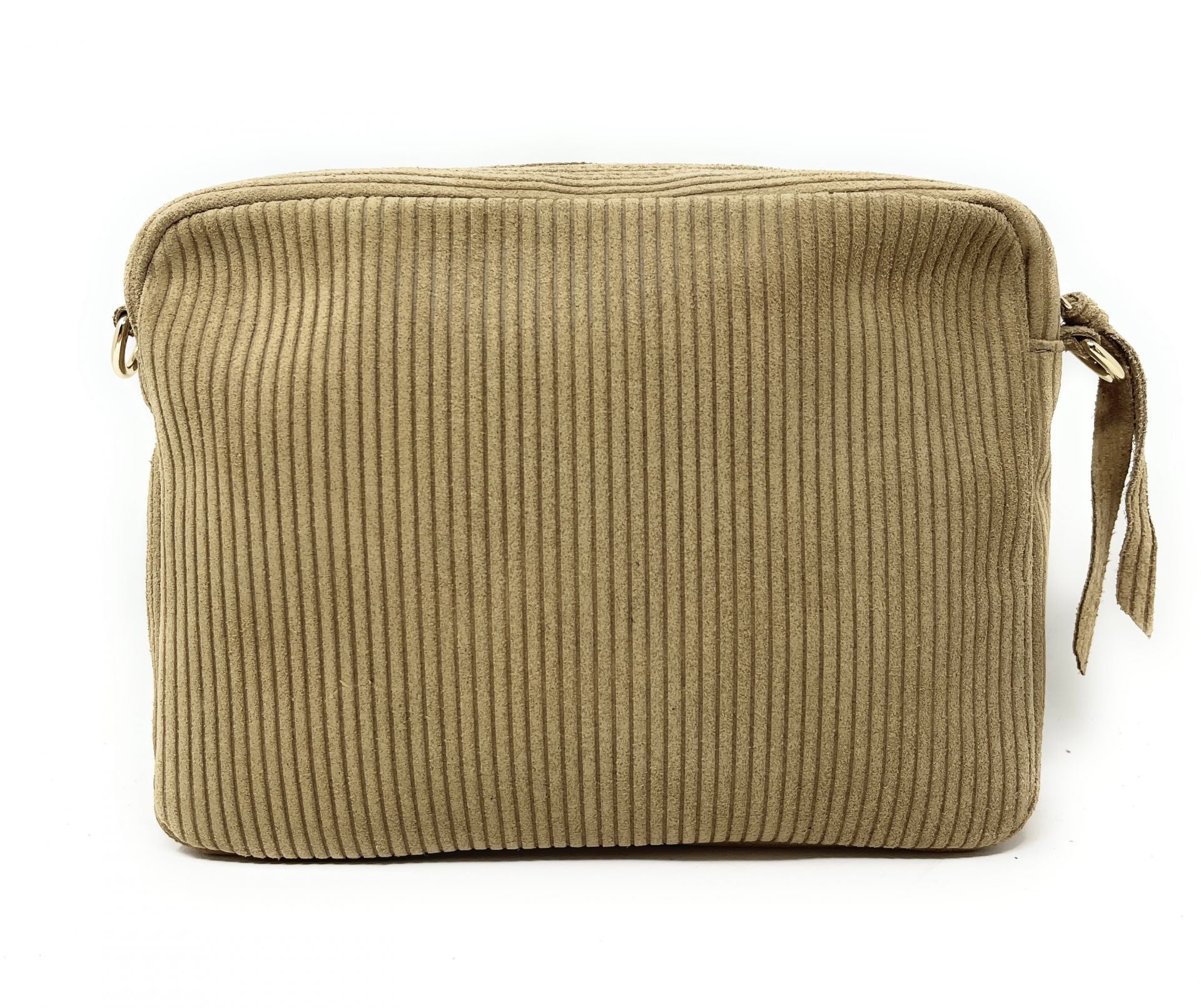Sac à bandoulière en croûte de cuir SILVER STAR Camel