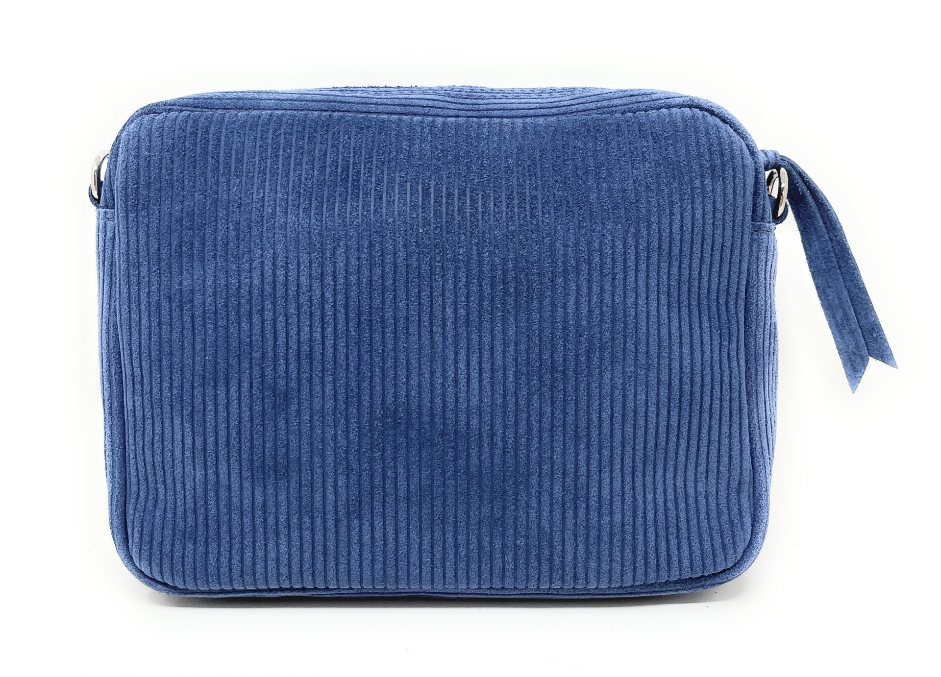 Sac à bandoulière en croûte de cuir SILVER STAR Bleu