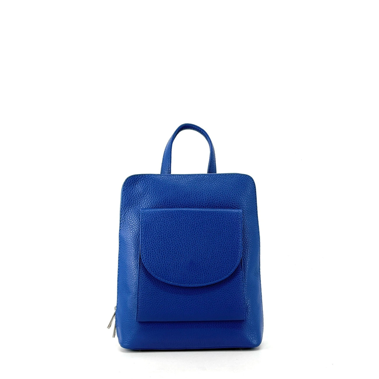 Mochila de cuero de grano HAILEY Azul real