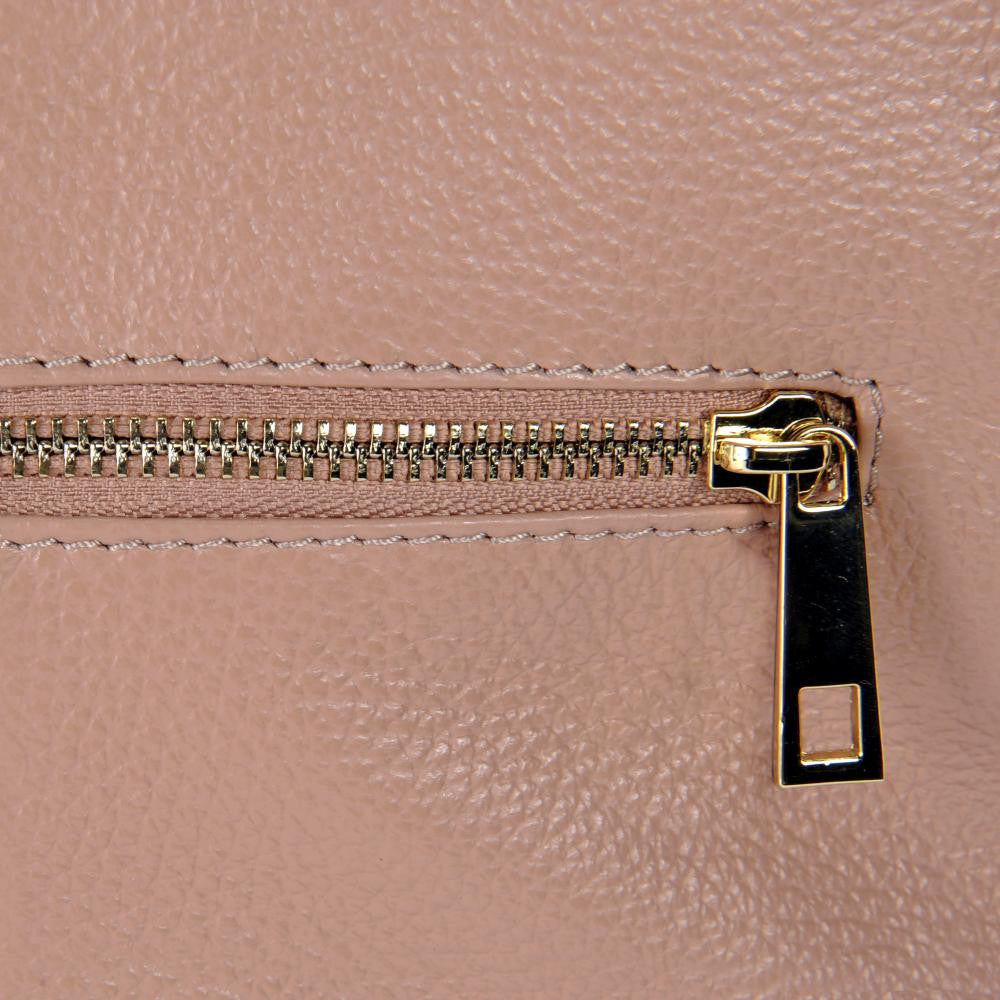 Sac à dos en cuir grainé CORFOU Rose intense