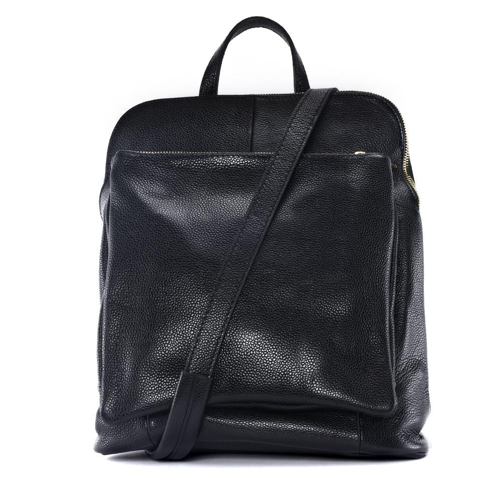 Sac à dos en cuir grainé CORFOU Noir