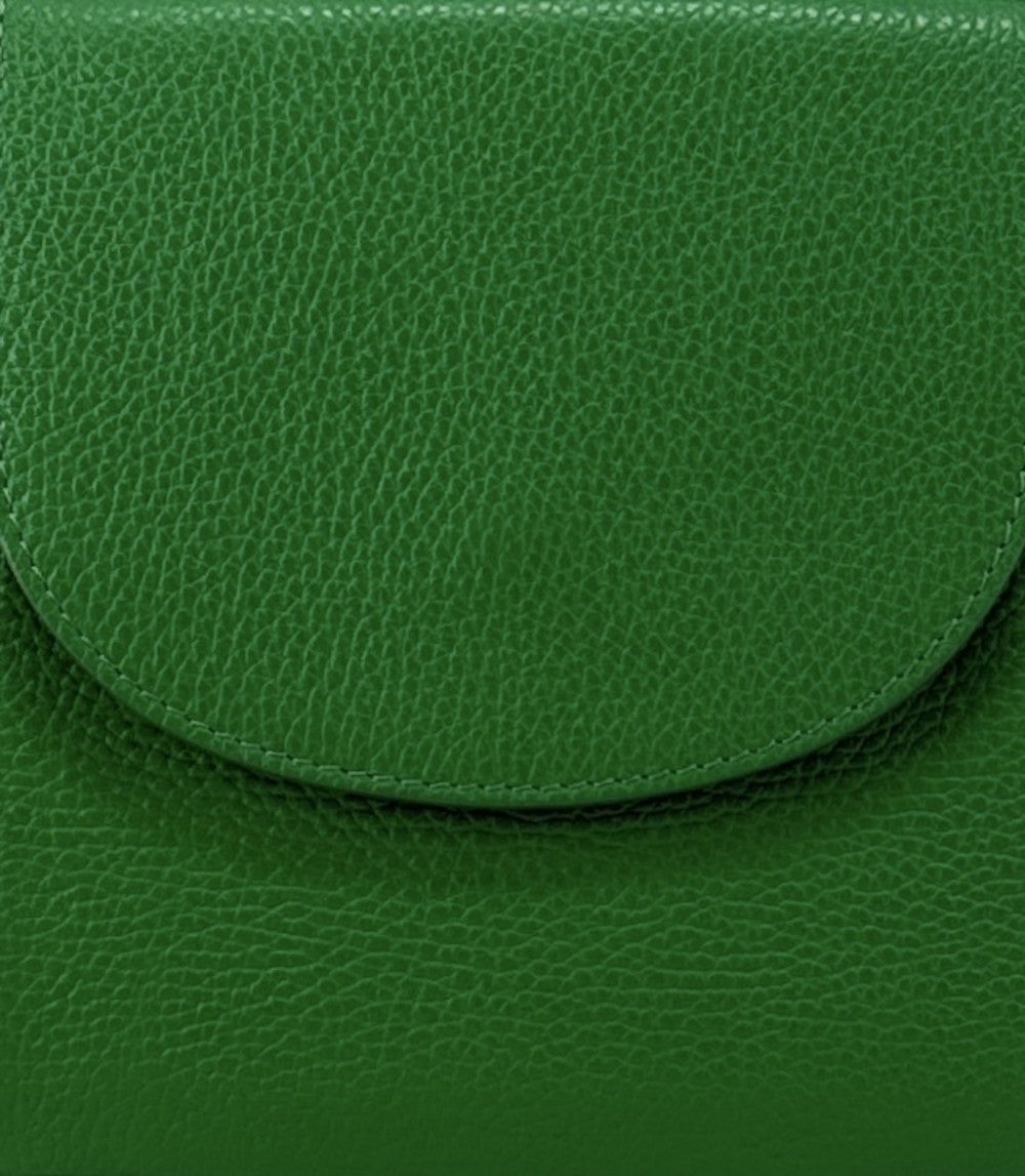 Sac à dos en cuir grainé HAILEY Vert anglais