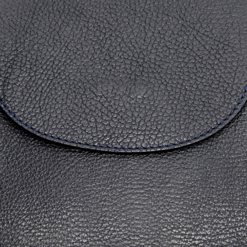 Sac à dos en cuir grainé HAILEY Bleu marine