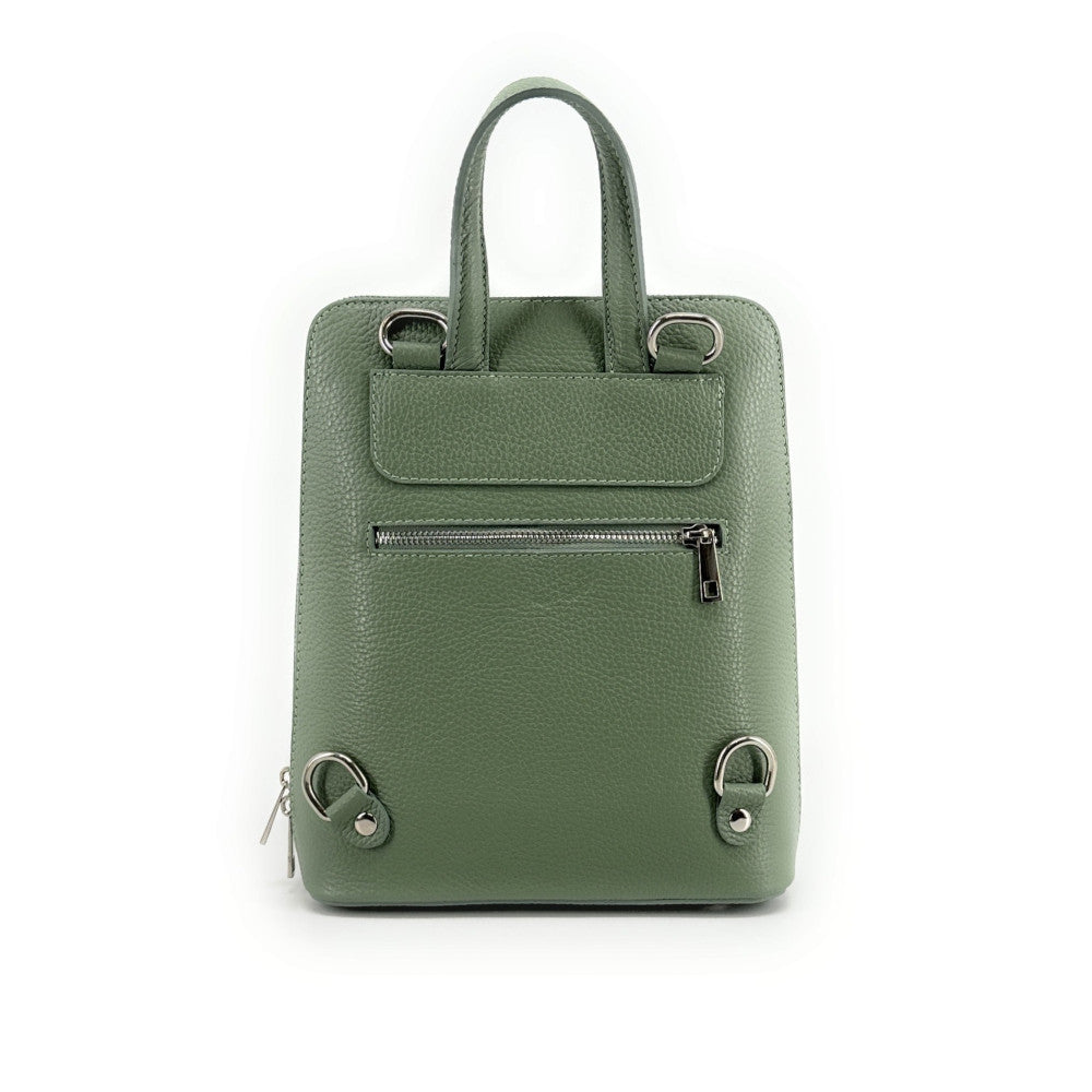 Sac à dos en cuir grainé HAILEY Vert pastel