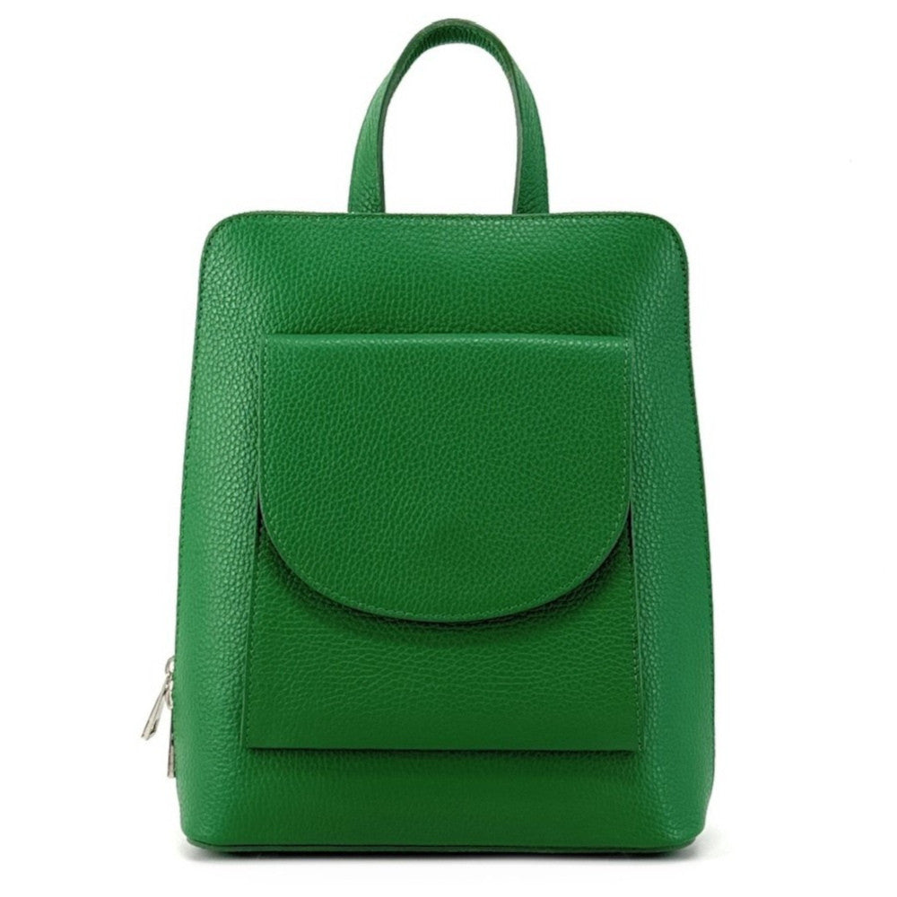 Sac à dos en cuir grainé HAILEY Vert anglais