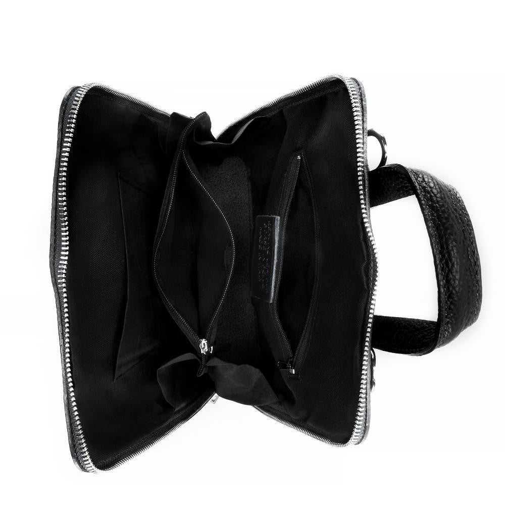 Sac à dos en cuir grainé HAILEY Noir