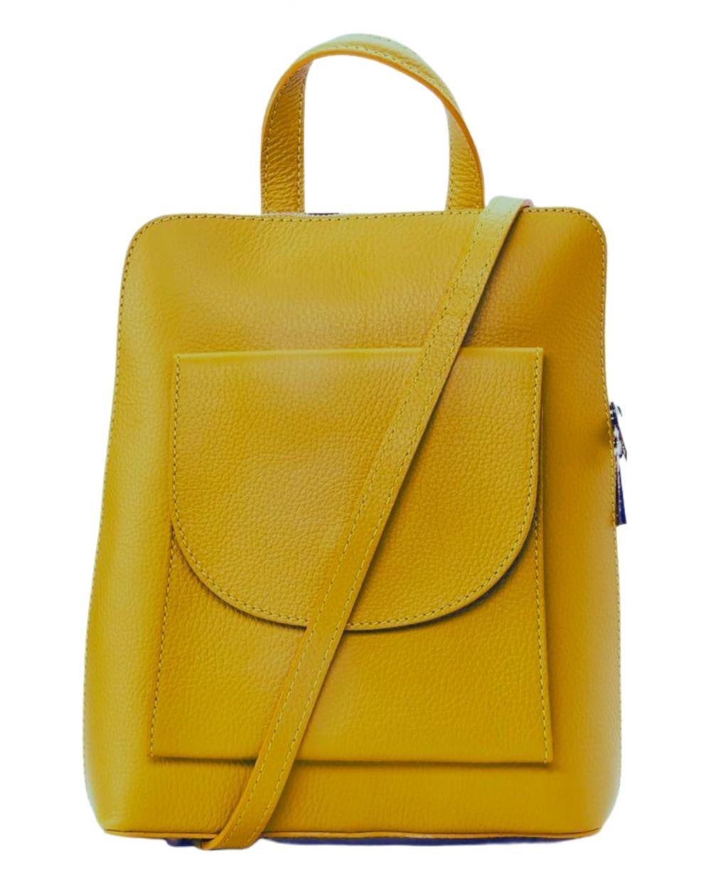 Sac à dos en cuir grainé HAILEY Safran