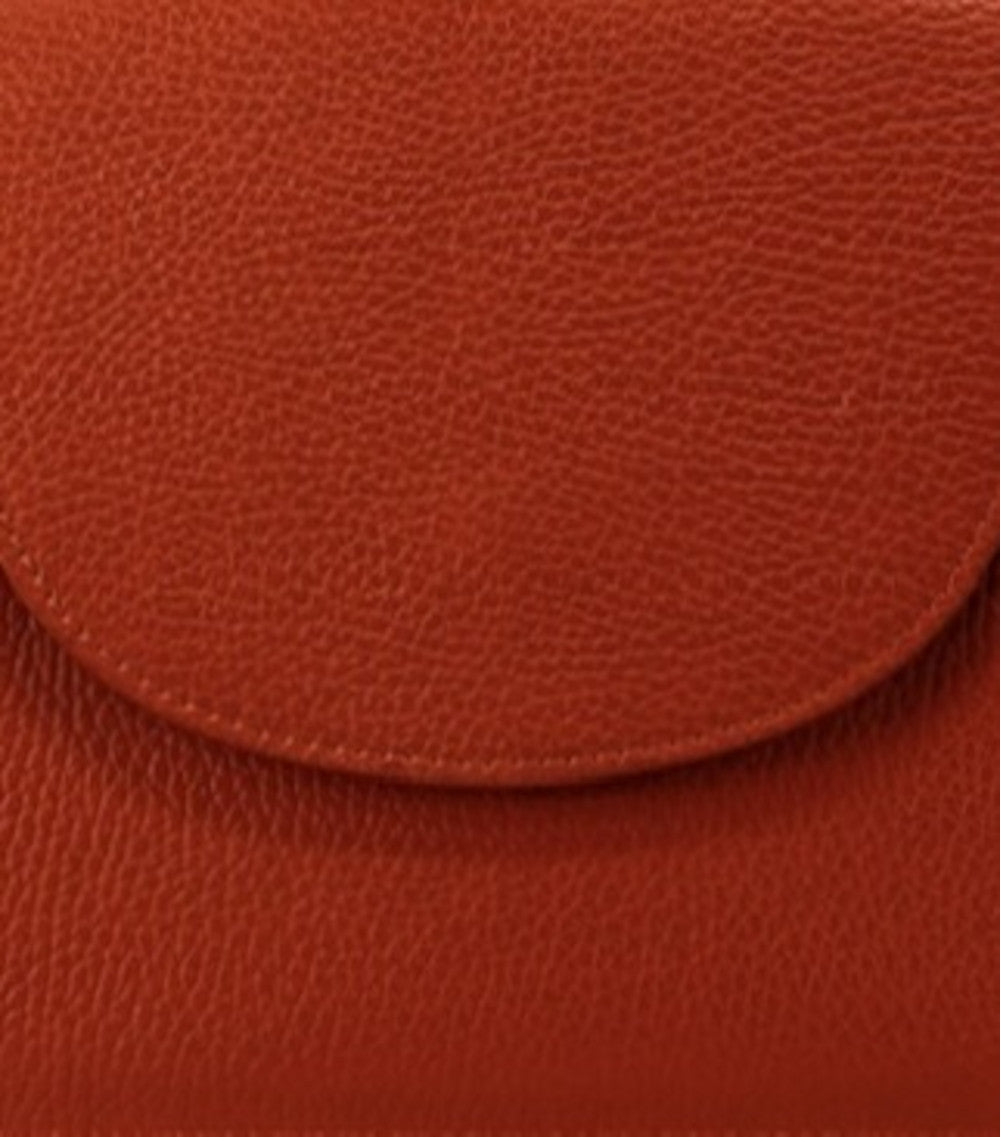 Sac à dos en cuir grainé HAILEY Orange