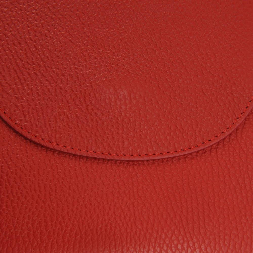 Sac à dos en cuir grainé HAILEY Rouge garance