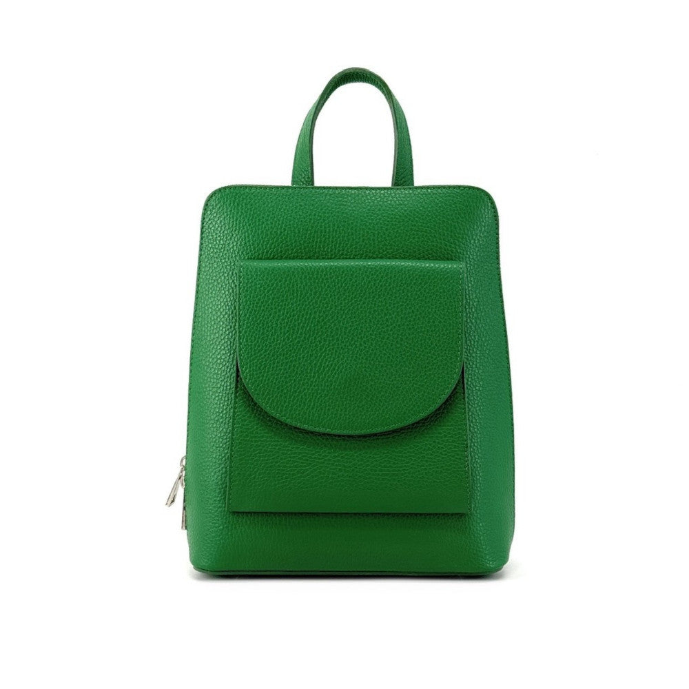 Sac à dos en cuir grainé HAILEY Vert anglais