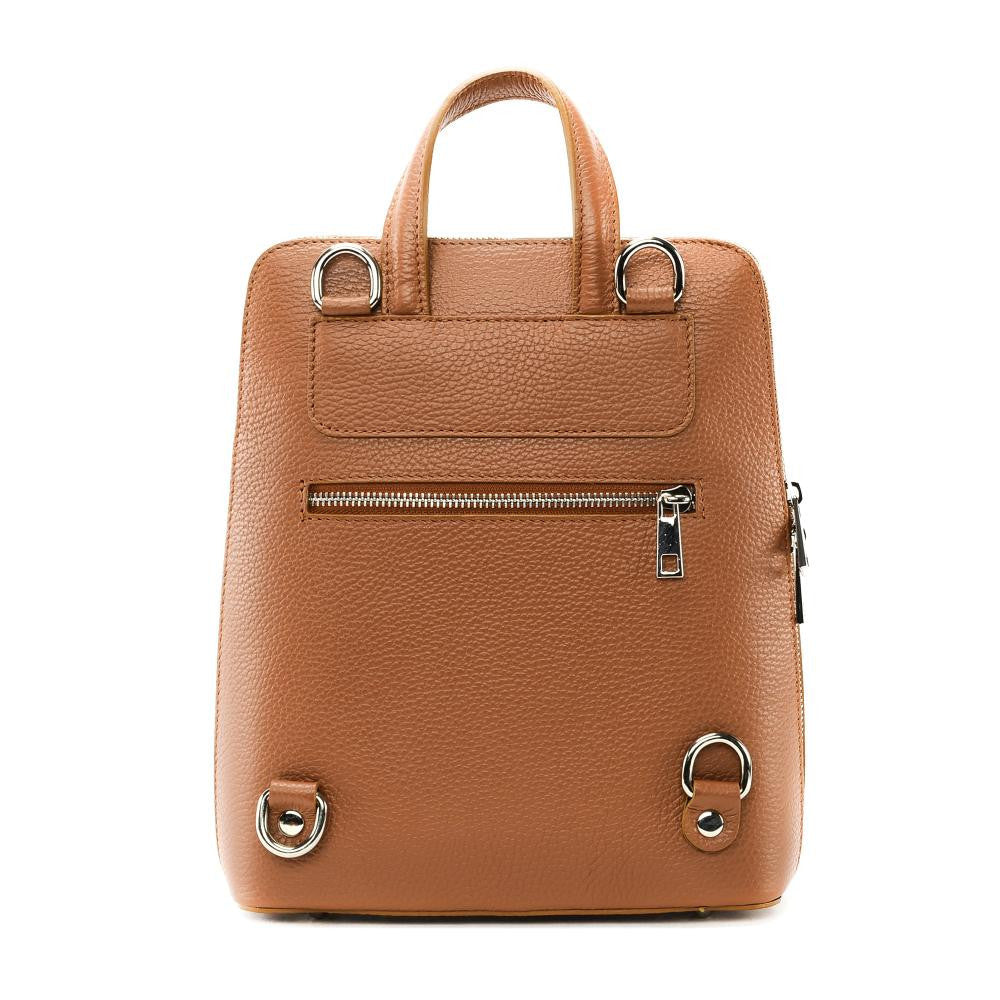 Sac à dos en cuir grainé HAILEY Cognac