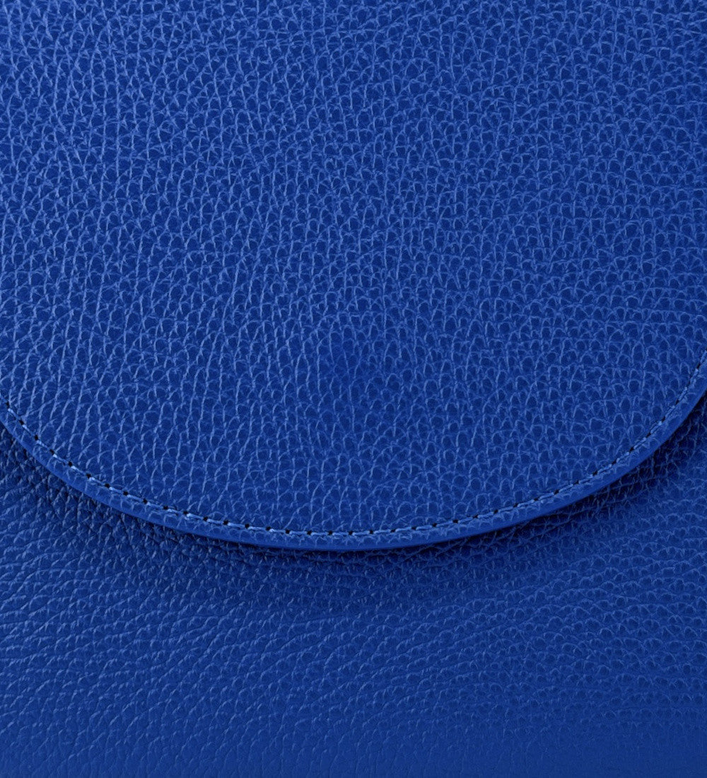 Sac à dos en cuir grainé HAILEY Bleu roi