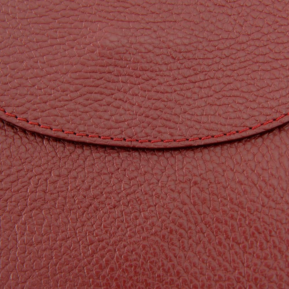 Sac à dos en cuir grainé HAILEY Rouge bordeaux