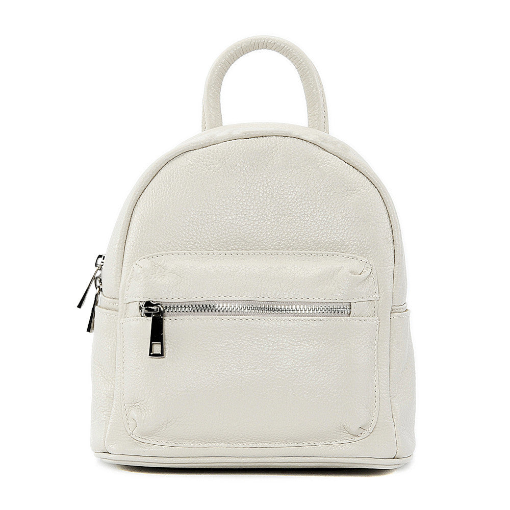 Sac à dos en cuir grainé LITTLE KYOTO Beige crème