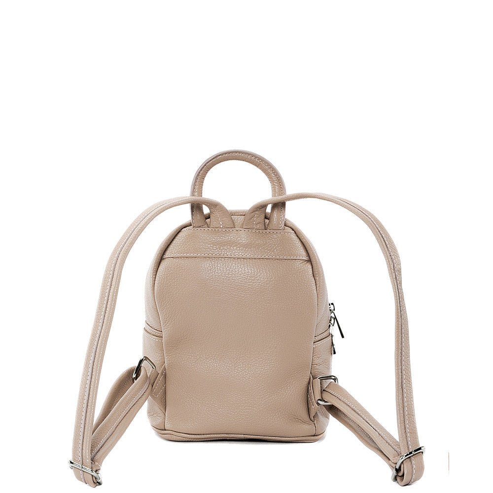 Sac à dos en cuir grainé LITTLE KYOTO Rose nude