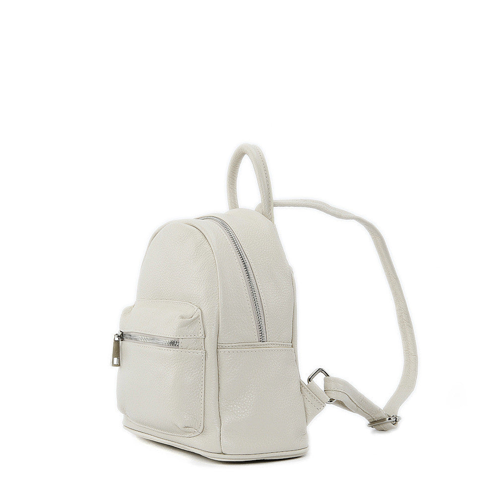 Sac à dos en cuir grainé LITTLE KYOTO Beige crème