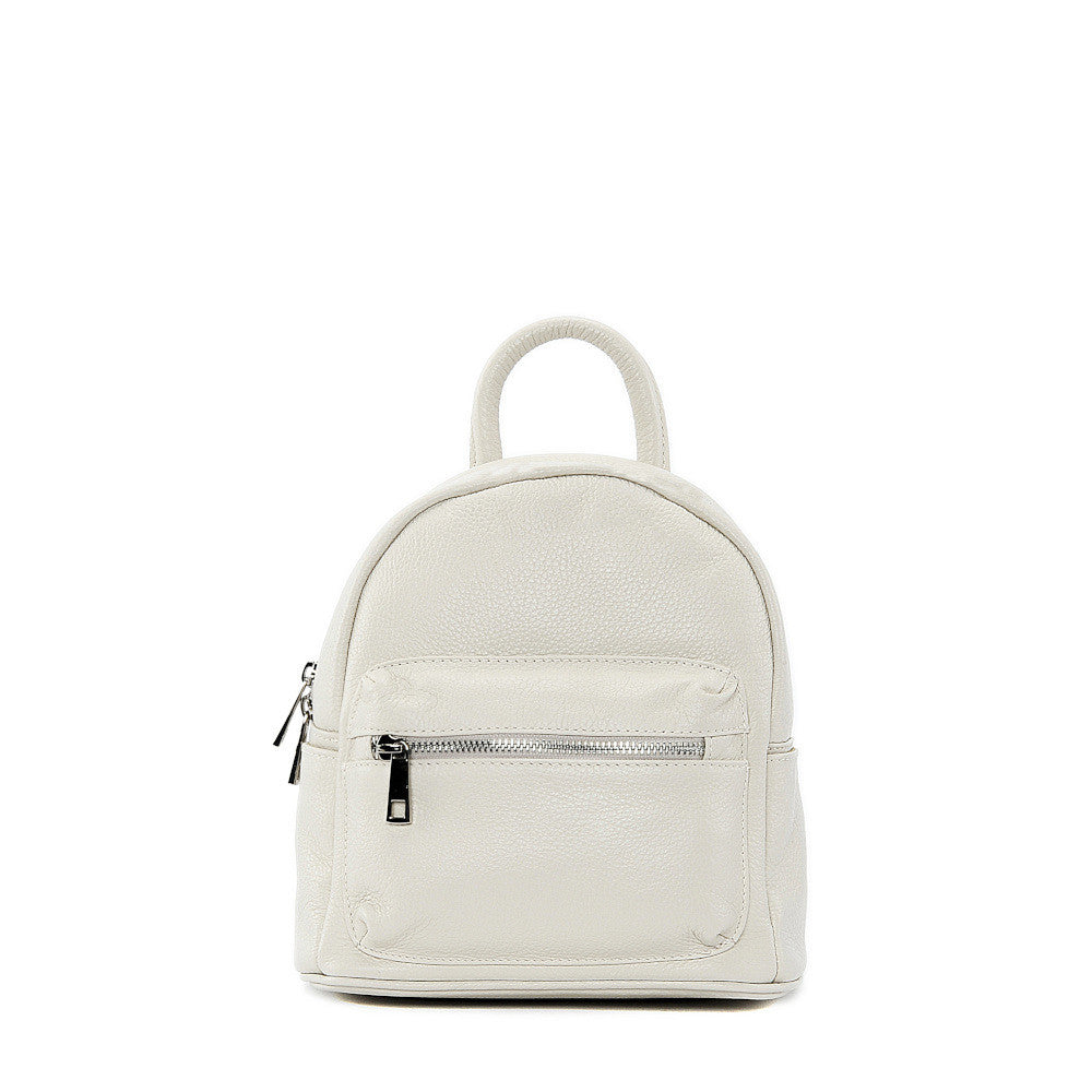 Sac à dos en cuir grainé LITTLE KYOTO Beige crème