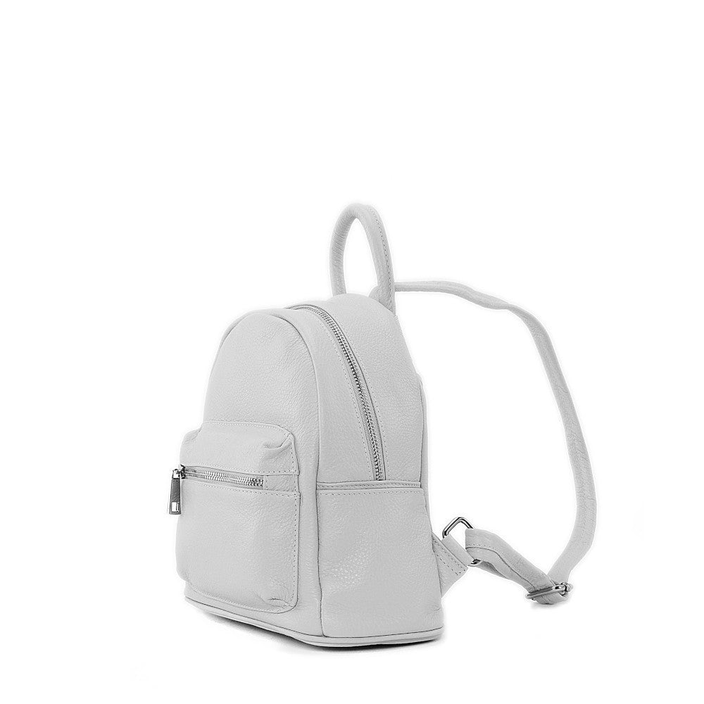 Sac à dos en cuir grainé LITTLE KYOTO Blanc