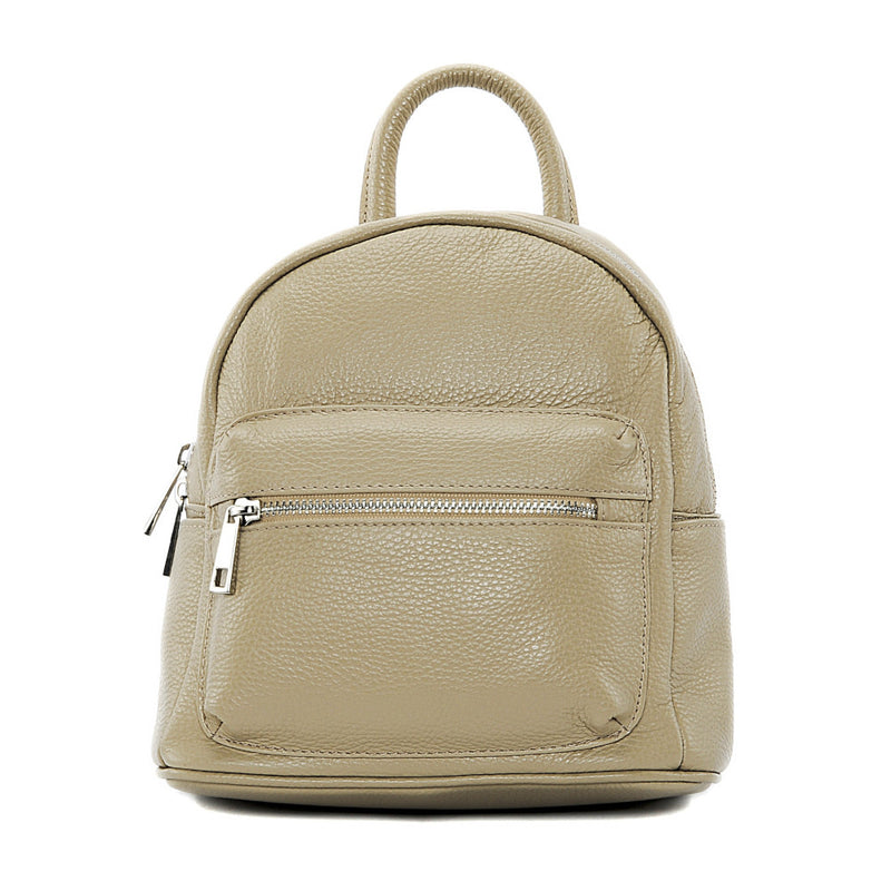 Sac à dos en cuir grainé LITTLE KYOTO Taupe clair