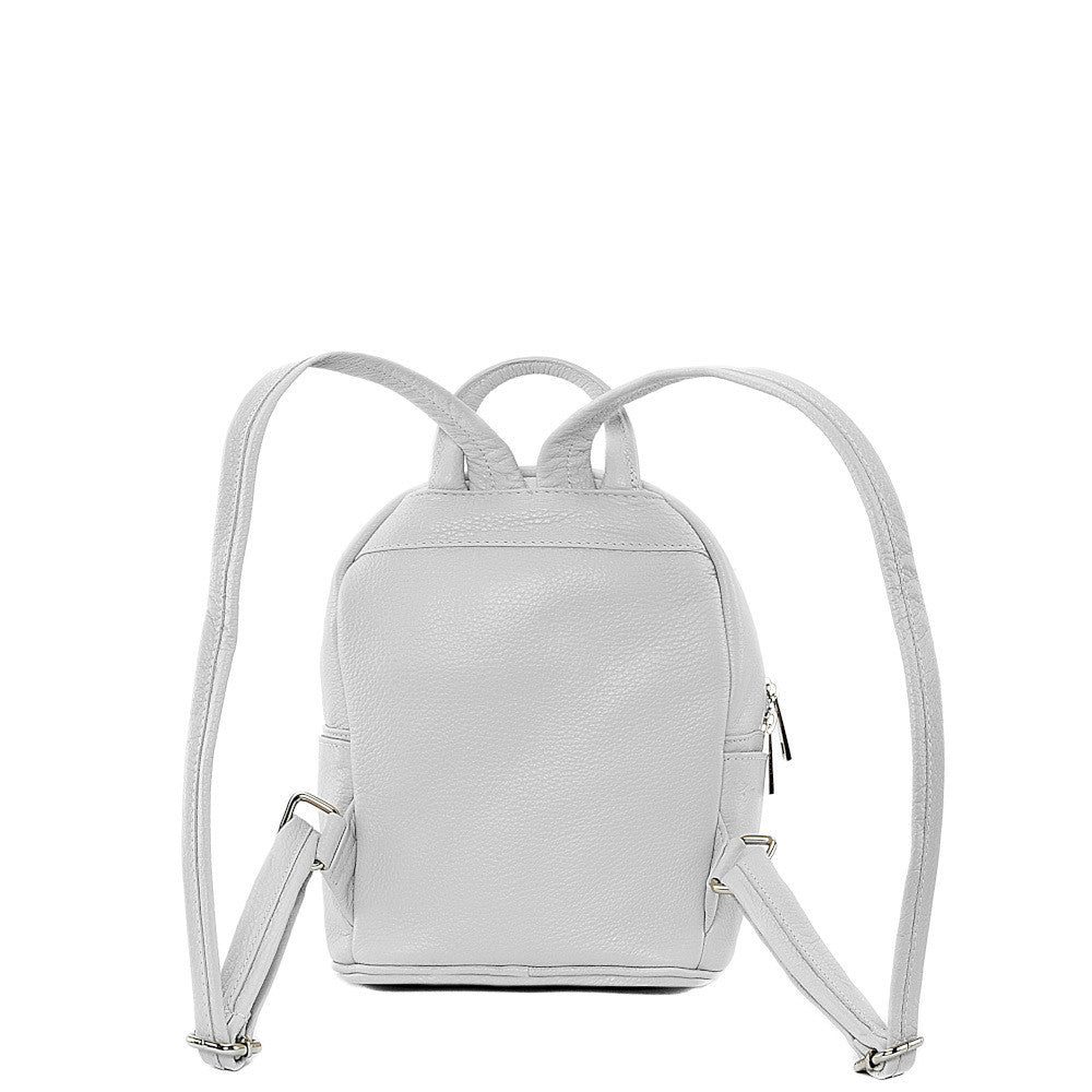 Sac à dos en cuir grainé LITTLE KYOTO Blanc