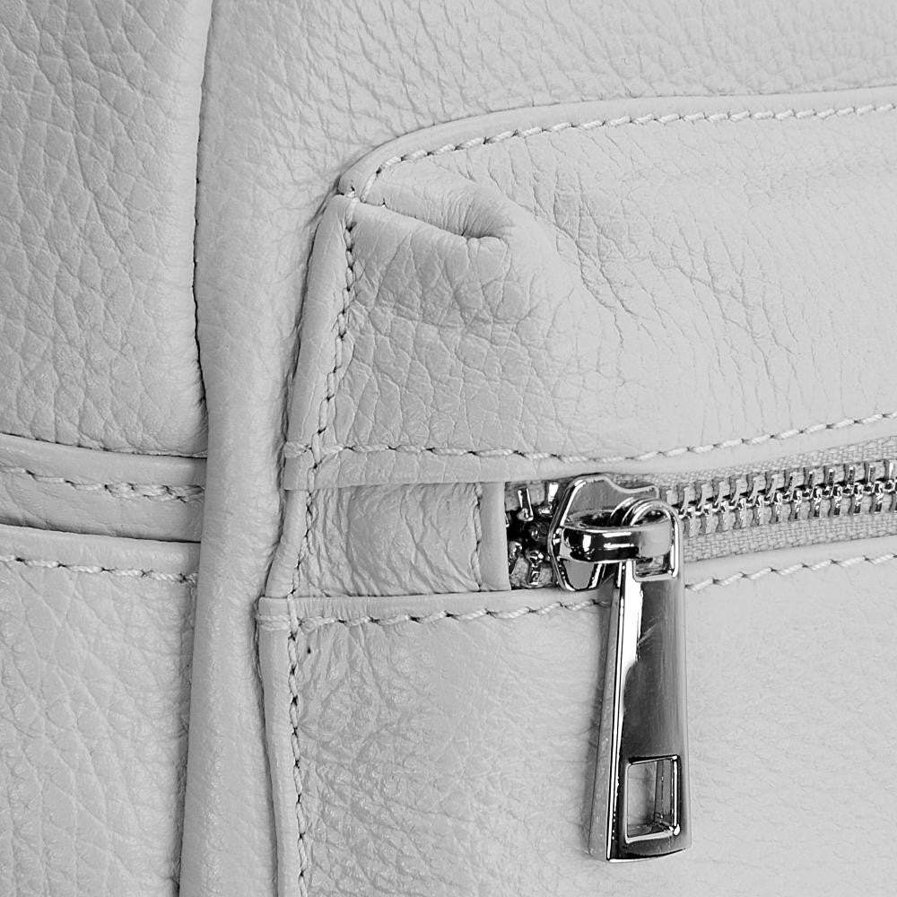 Sac à dos en cuir grainé LITTLE KYOTO Blanc