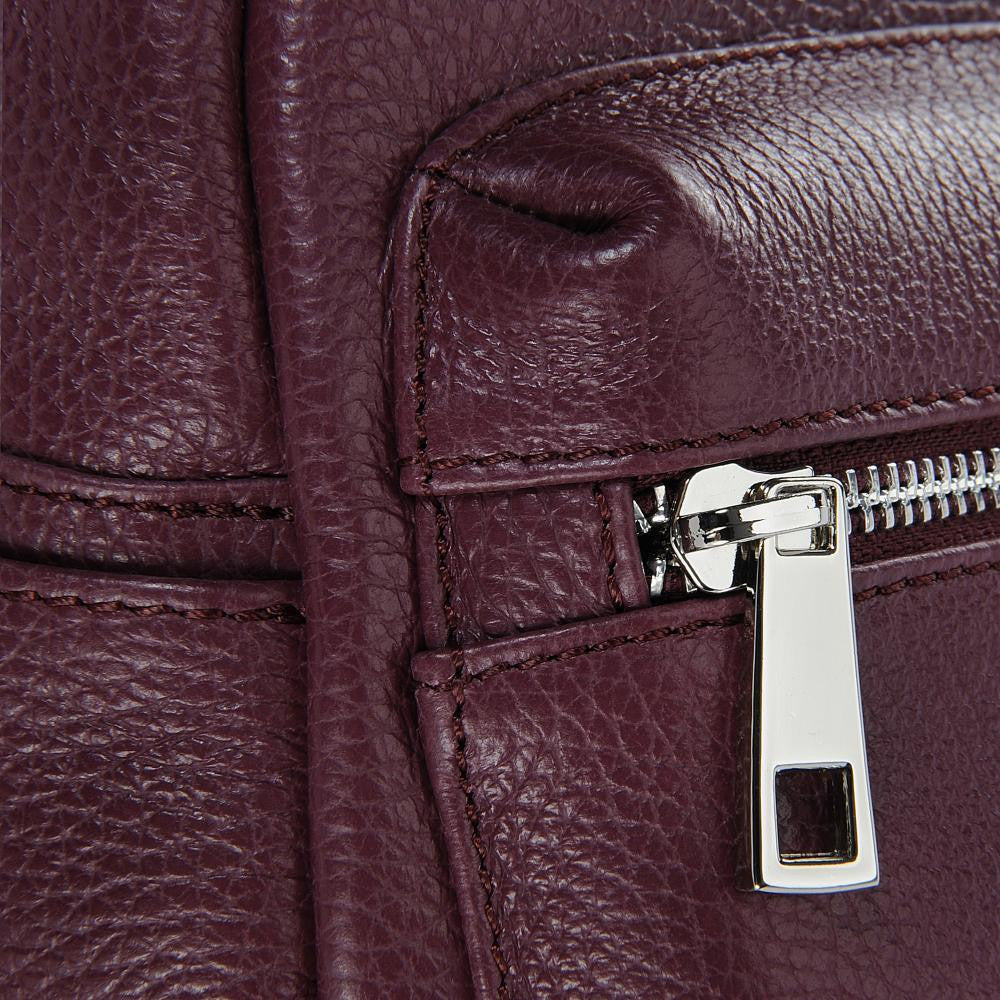 Sac à dos en cuir grainé LITTLE KYOTO Prune
