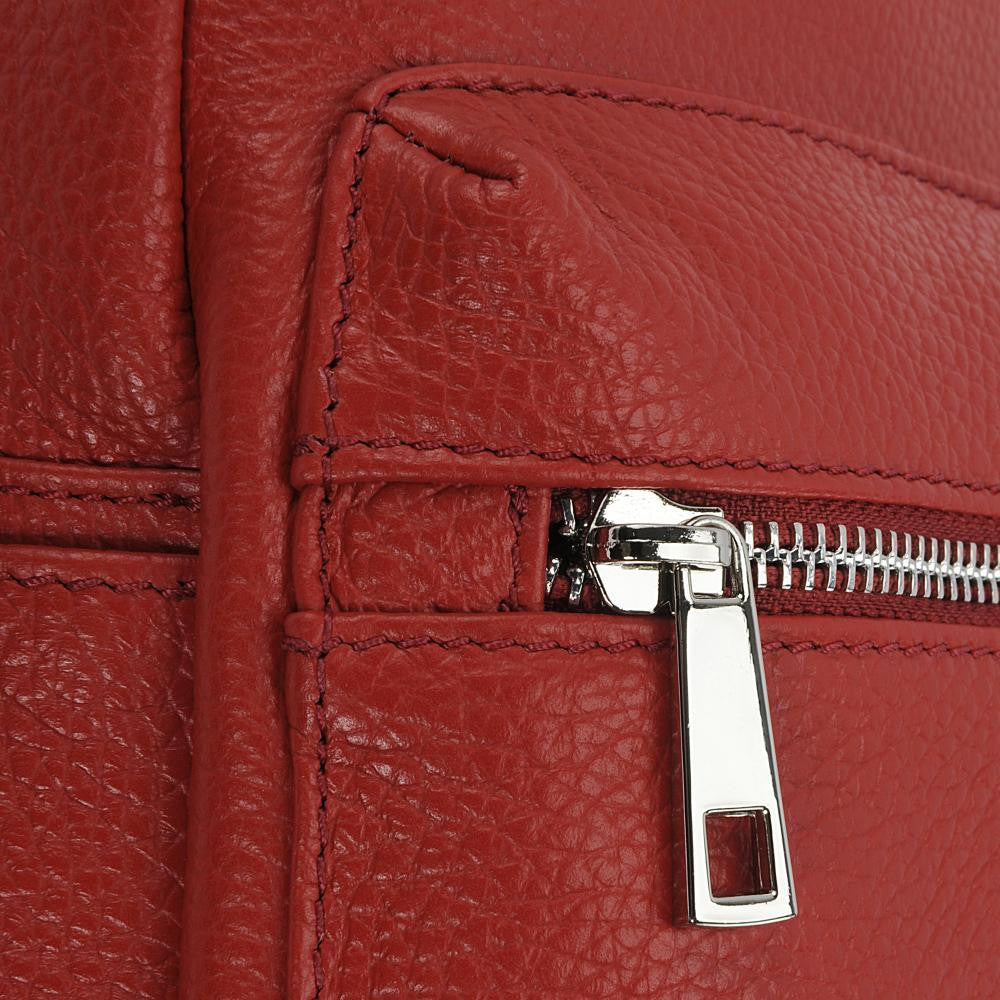 Sac à dos en cuir grainé LITTLE KYOTO Rouge garance