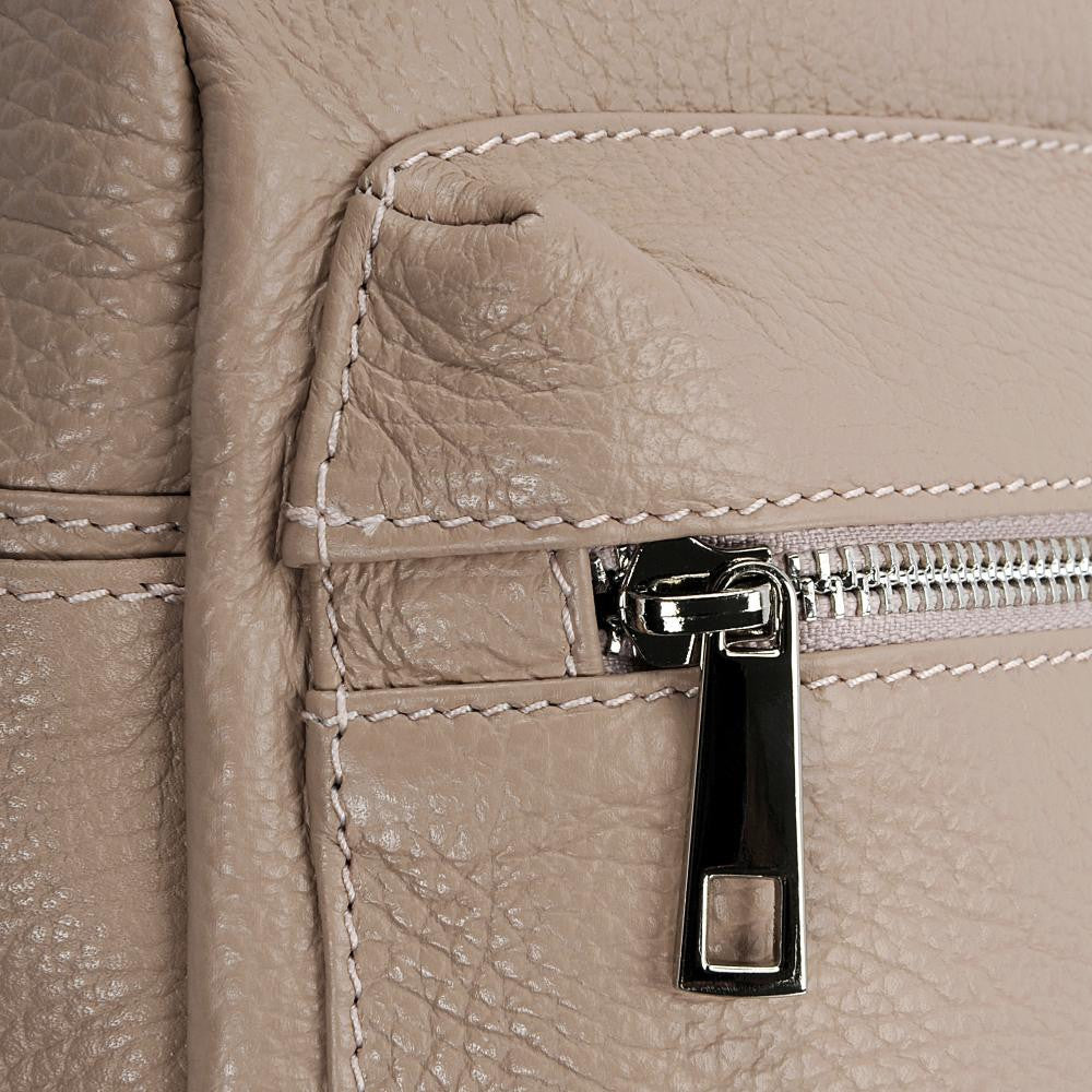 Sac à dos en cuir grainé LITTLE KYOTO Rose nude