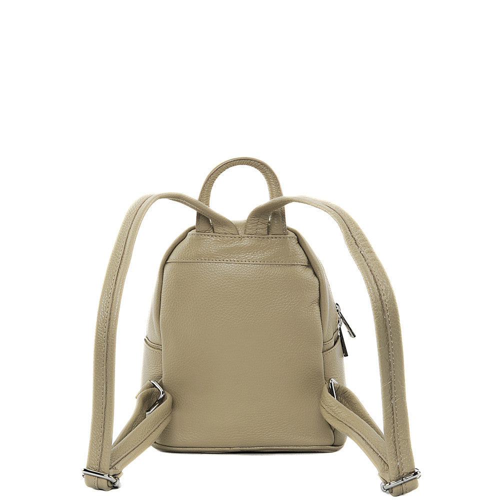 Sac à dos en cuir grainé LITTLE KYOTO Taupe clair