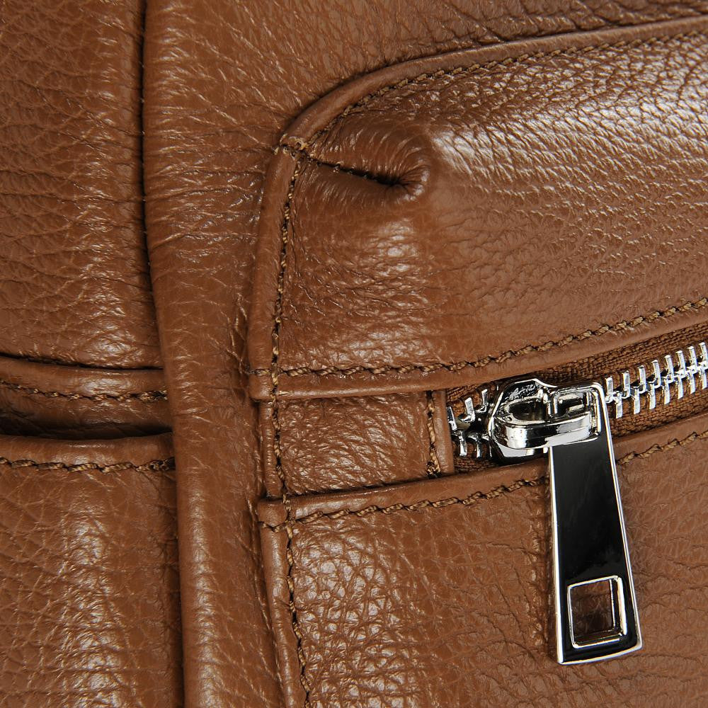 Sac à dos en cuir grainé LITTLE KYOTO Camel foncé
