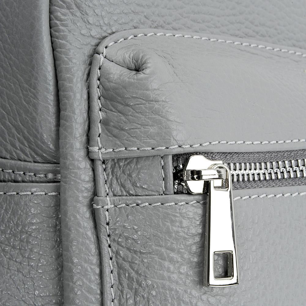 Sac à dos en cuir grainé LITTLE KYOTO Gris clair