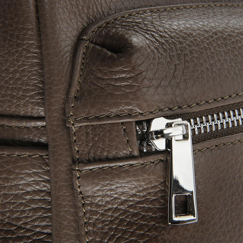 Sac à dos en cuir grainé LITTLE KYOTO Taupe foncé