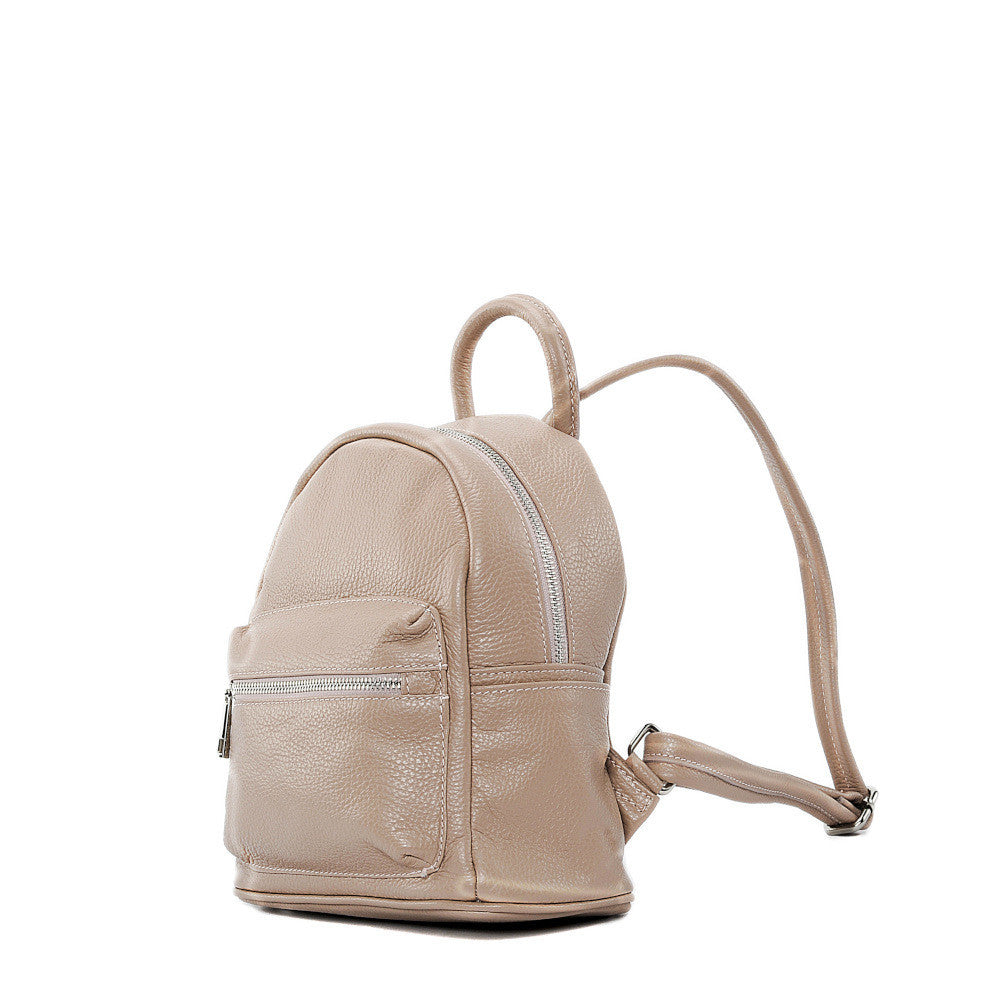 Sac à dos en cuir grainé LITTLE KYOTO Rose nude