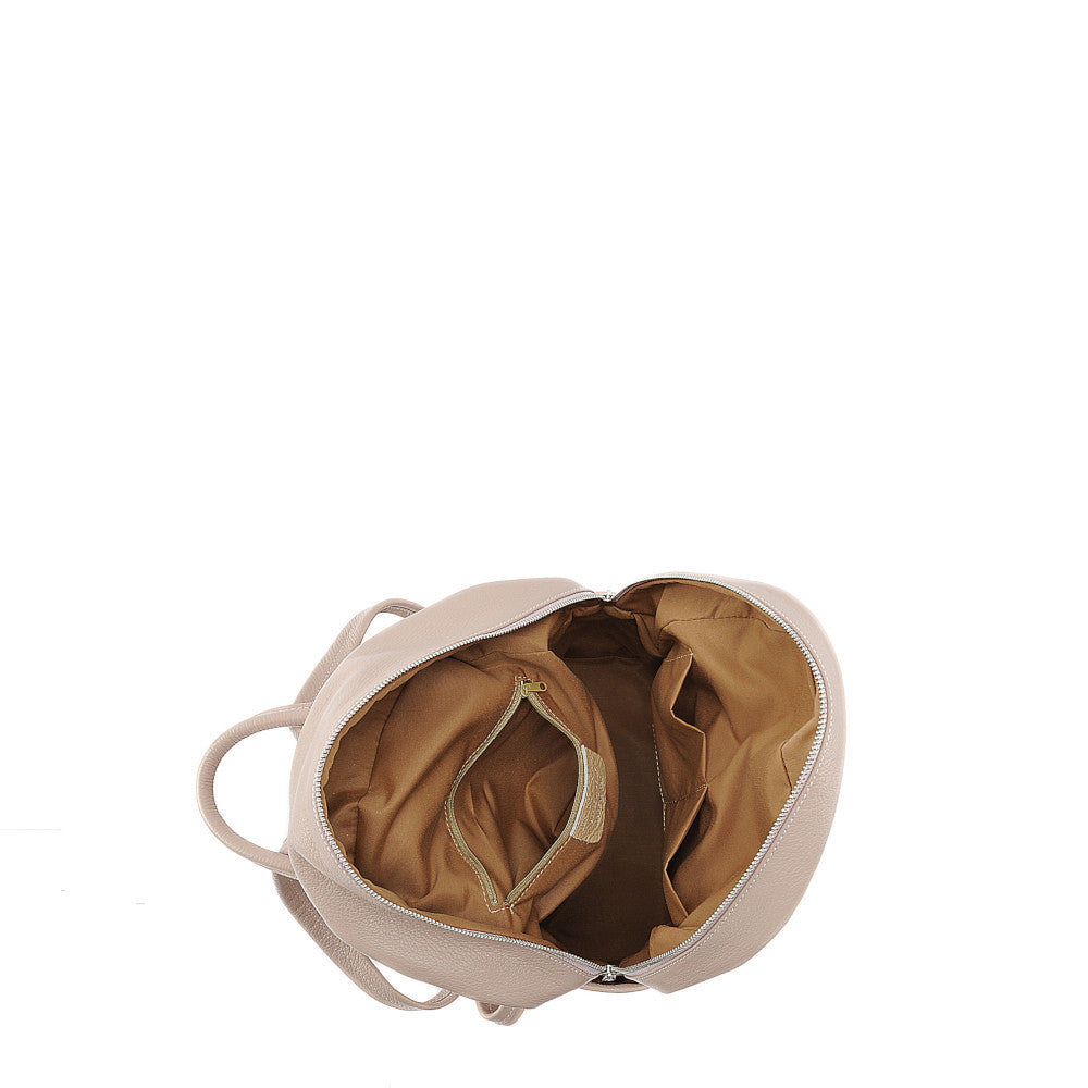 Sac à dos en cuir grainé LITTLE KYOTO Beige crème