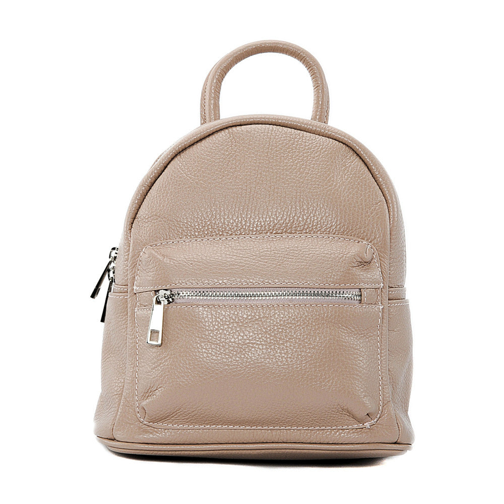 Sac à dos en cuir grainé LITTLE KYOTO Rose nude