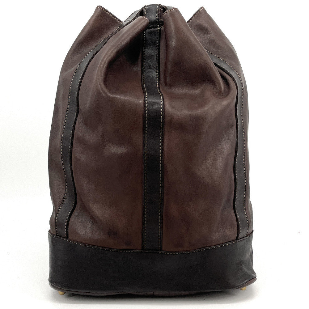 Sac à dos en cuir souple vintage tannage végétal HYPERION Chocolat