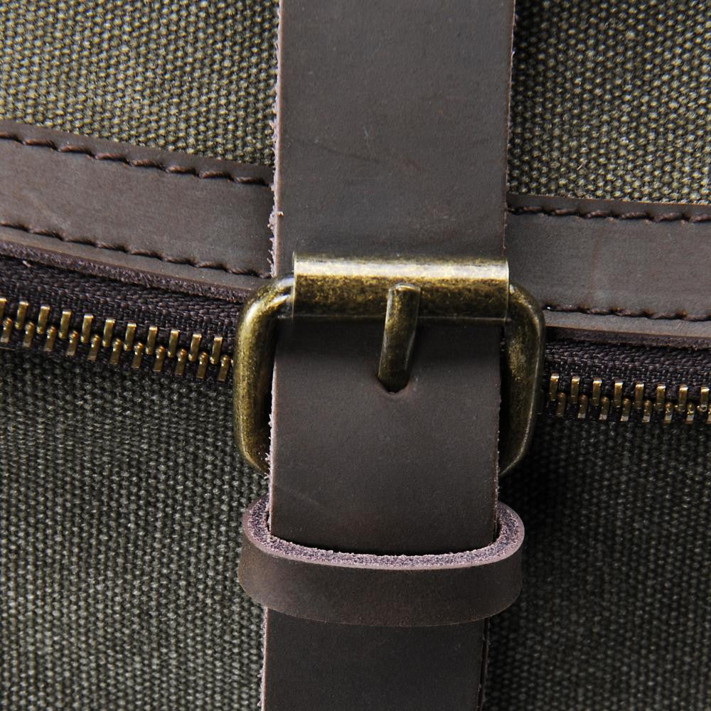 Sac à dos en toile et cuir TEKOKOTA Kaki