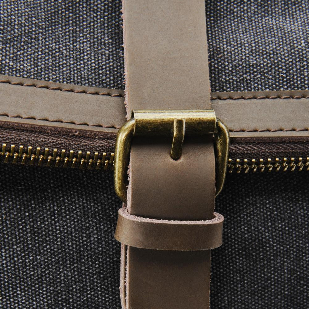Sac à dos en toile et cuir TEKOKOTA Noir